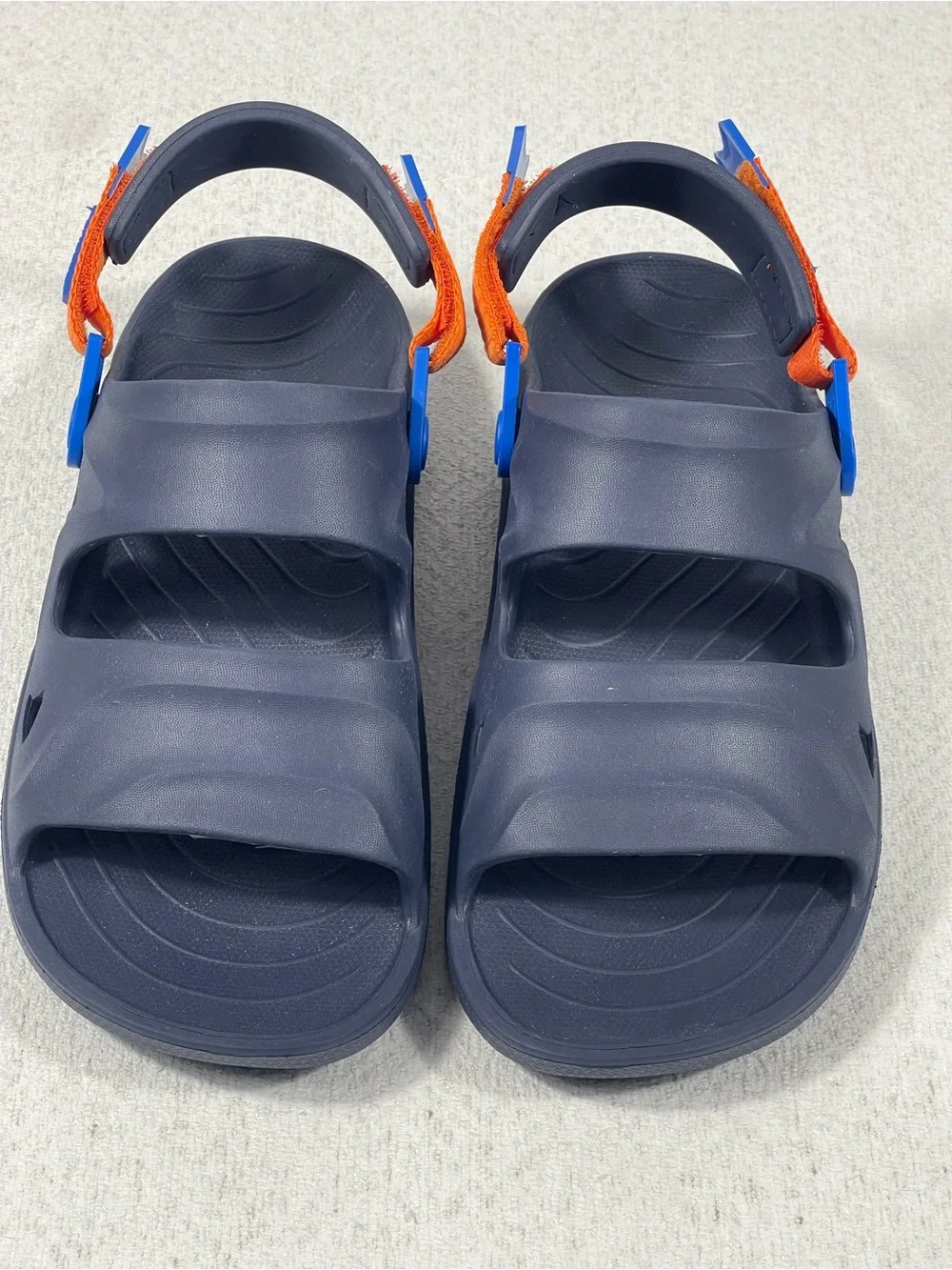 Rugged Shark Mens Clogs Sandals Size 10 Blue Orange Slip On Shoes NWOT, SKU#0381